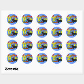 Newfoundland_Agility Gifts Ronde Sticker (Vel)