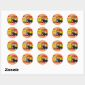 Newfoundland_Agility Gifts Ronde Sticker (Vel)