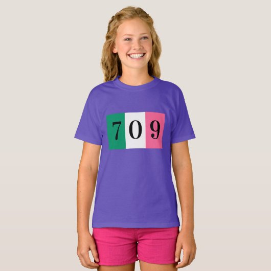Newfoundland and labrabor T-shirt 709 (Voorkant volledig)