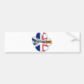 Newfoundland_and_Labrador flag name paw Bumpersticker (Voorkant)