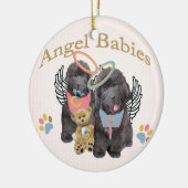 Newfoundland Angel Babies Keramisch Ornament (Links)