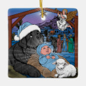 Newfoundland Baby Jezus Keramisch Ornament (Voorkant)