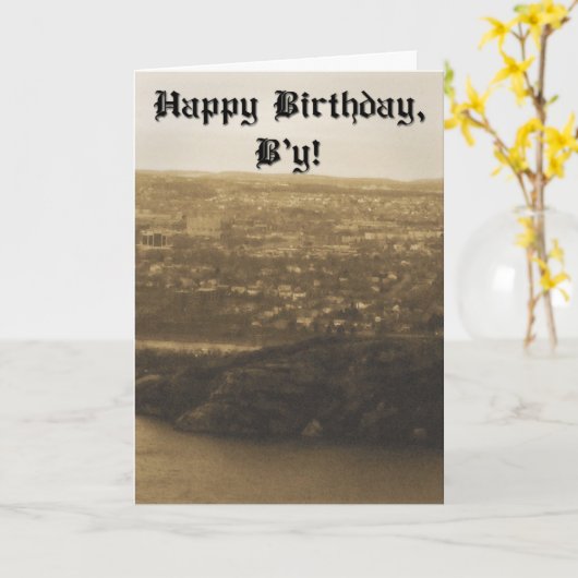 Newfoundland Birthday Card Kaart (Gele Bloem)