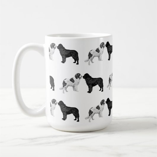 Newfoundland Black en Landseer Koffiemok (Links)