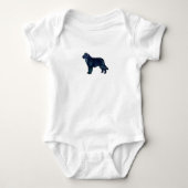 Newfoundland Black Waterverf Silhouette Romper (Voorkant)