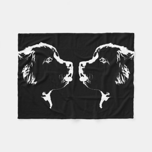Newfoundland Blanket Newfoundland Puppy Blanket Fleece Deken (Voorkant (Horizontaal))