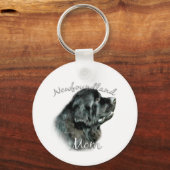 Newfoundland (blk) Moeder 2 Sleutelhanger (Voorkant)