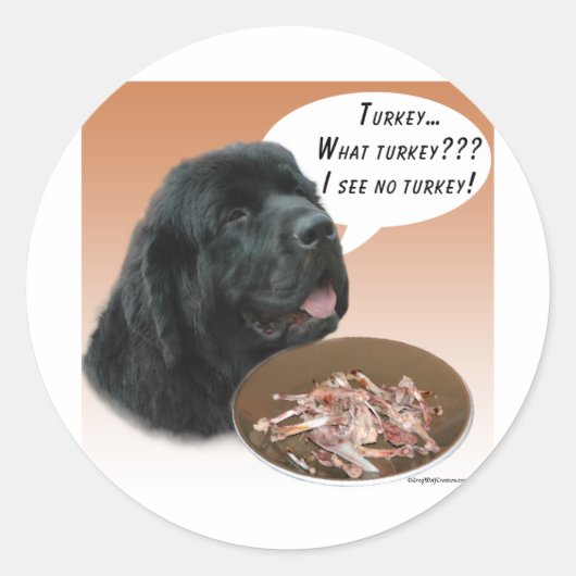 Newfoundland (BLK) Turkije Ronde Sticker (Voorkant)