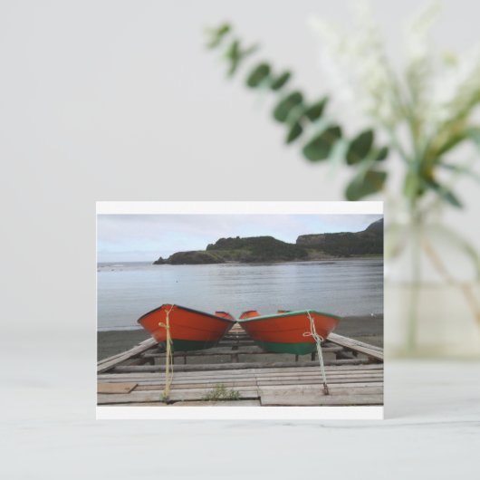  Newfoundland Boats Briefkaart (Staand voorkant)