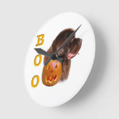 Newfoundland Brown Halloween BOO Ronde Klok (Hoek)