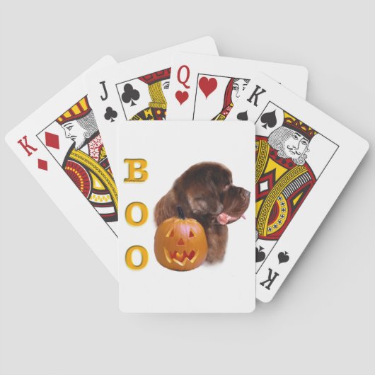 Newfoundland Brown Halloween BOO Speelkaarten (Achterkant)