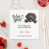 Newfoundland bruiloft dank u servet (Insitu)