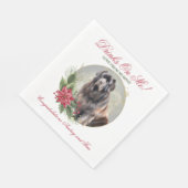 Newfoundland bruiloft servetten met honden Foto (Hoek)