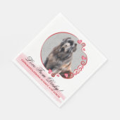 Newfoundland bruiloft servetten met honden Foto (Hoek)