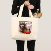 Newfoundland (bruin) Halloween Snoep Grote Tote Bag (Voorkant (product))