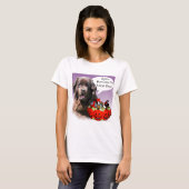 Newfoundland (bruin) Halloween Snoep T-shirt (Voorkant volledig)