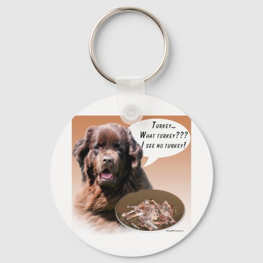 Newfoundland (bruin) Turkije Sleutelhanger (Voorkant)