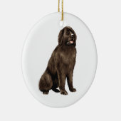 Newfoundland - bruin zit keramisch ornament (Rechts)