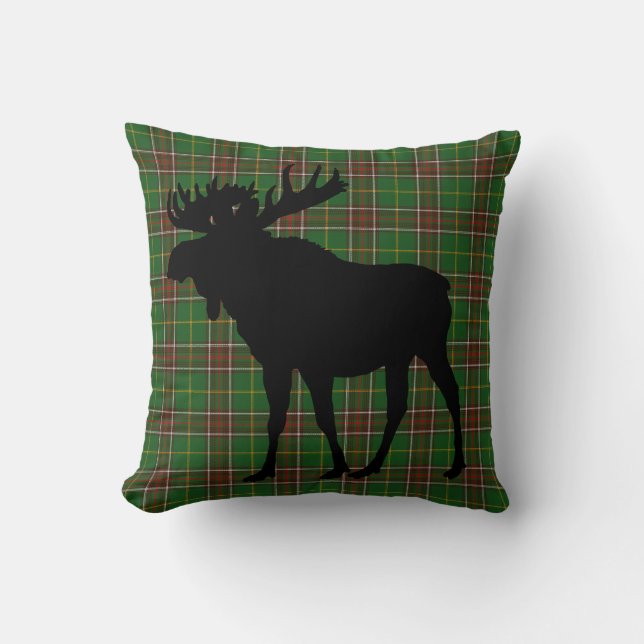 Newfoundland Canada Custom Tartan Moose rustic Kussen (Voorkant)