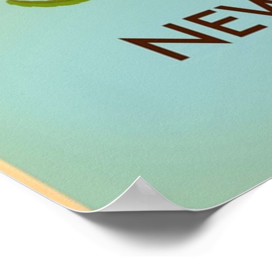 Newfoundland Canada kaartreis Poster (Hoek)