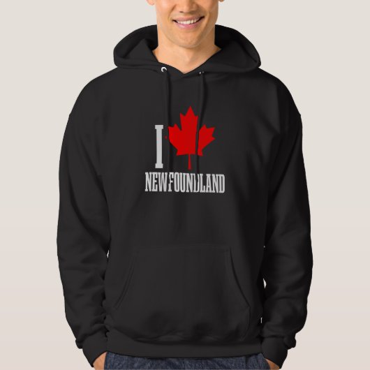 Newfoundland Canada Maple Leaf Canadian Flag Pride Hoodie (Voorkant)