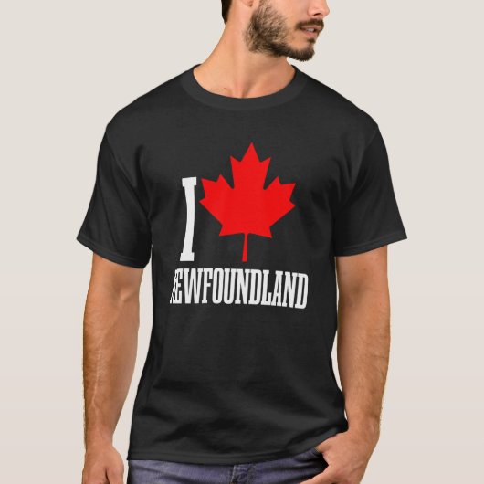 Newfoundland Canada Maple Leaf Canadian Flag Pride T-shirt (Voorkant)