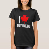Newfoundland Canada Maple Leaf Canadian Flag Pride T-shirt (Voorkant)