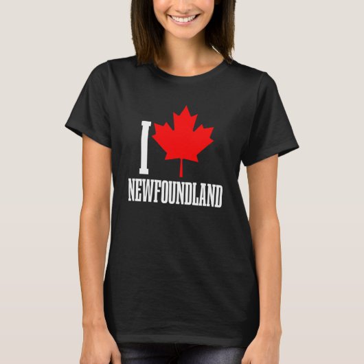 Newfoundland Canada Maple Leaf Canadian Flag Pride T-shirt (Voorkant)