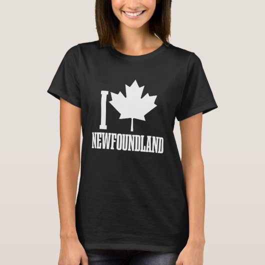 Newfoundland Canada Maple Leaf Red Canadian Flag P T-shirt (Voorkant)