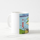 Newfoundland Canadese vintage reisposter Koffiemok (Voorkant links)