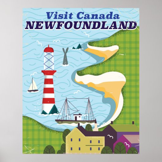 Newfoundland Canadian vintage-poster Poster (Voorkant)