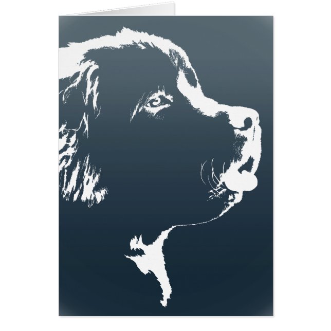 Newfoundland Card Custom Newfoundland Dog Card (Voorkant)