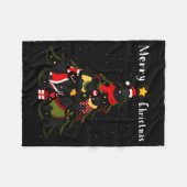 Newfoundland Christmas Tree Xmas Dog Lover  Fleece Deken (Voorkant (Horizontaal))