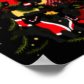 Newfoundland Christmas Tree Xmas Dog Lover  Poster (Hoek)