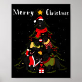 Newfoundland Christmas Tree Xmas Dog Lover  Poster (Voorkant)