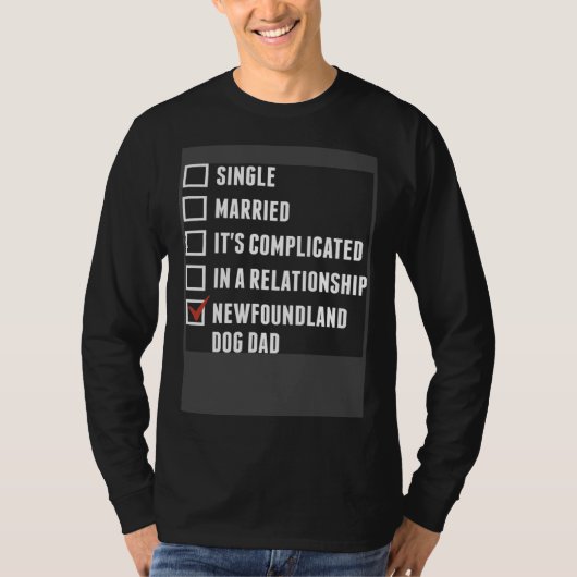 Newfoundland Dad  Dog Father T-shirt (Voorkant)