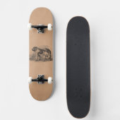  Newfoundland Dog 1800s Illustratie Honden Skateboard (Voorkant)