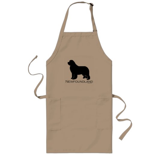 Newfoundland Dog Apron Lang Schort (Voorkant)