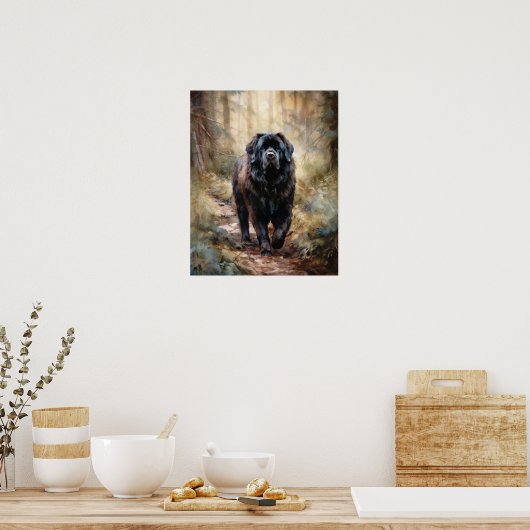 Newfoundland Dog Art Print Poster (Keuken)