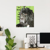 Newfoundland Dog Bad Hair Day poster (Thuiskantoor)