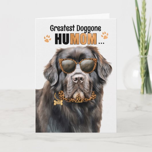 Newfoundland Dog Best HuMOM Ever Moederdag Feestdagen Kaart (Voorkant)