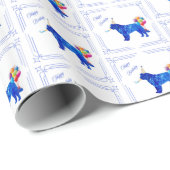 Newfoundland Dog Birthday Cadeaupapier (Rol Hoek)