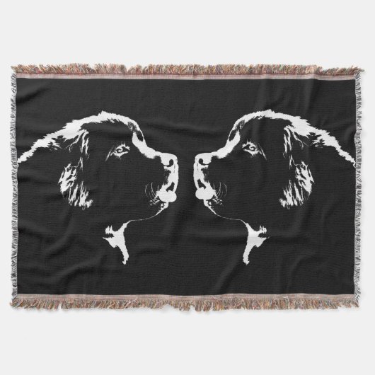 Newfoundland Dog Blanket Puppy Dog Throw Blanket Deken (Voorkant)