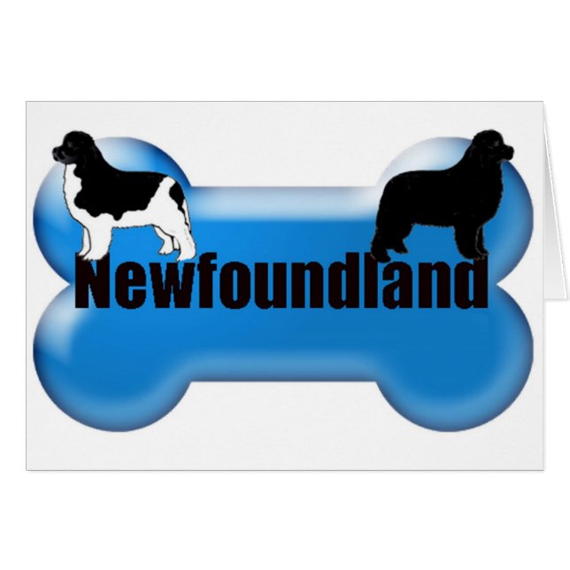 Newfoundland Dog bone (Voorkant Horizontaal)