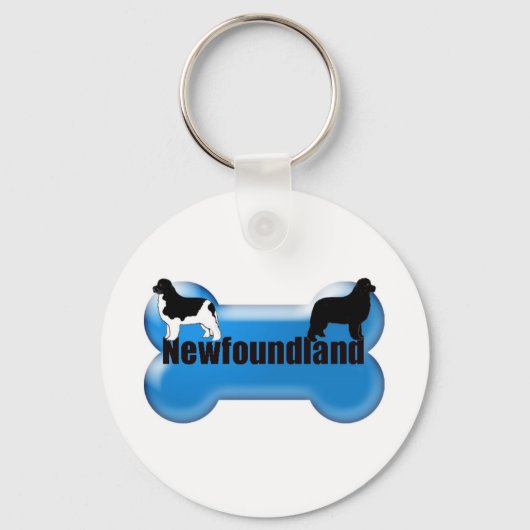 Newfoundland Dog bone Sleutelhanger (Voorkant)