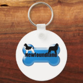 Newfoundland Dog bone Sleutelhanger (Voorkant)
