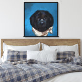 Newfoundland Dog Canvas Afdruk (Insitu (Slaapkamer))
