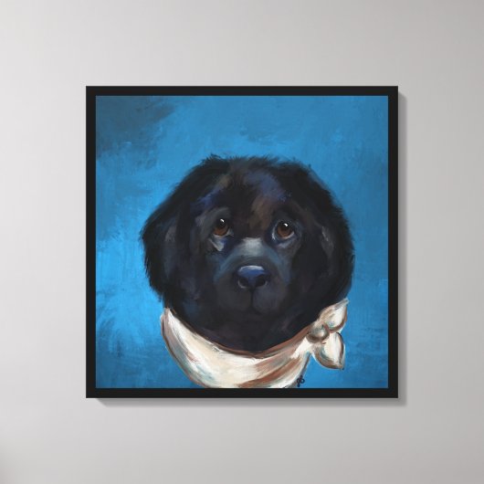 Newfoundland Dog Canvas Afdruk (Voorkant)