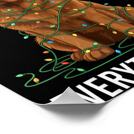 Newfoundland Dog Christmas I'm Fine Everything Is Poster (Hoek)