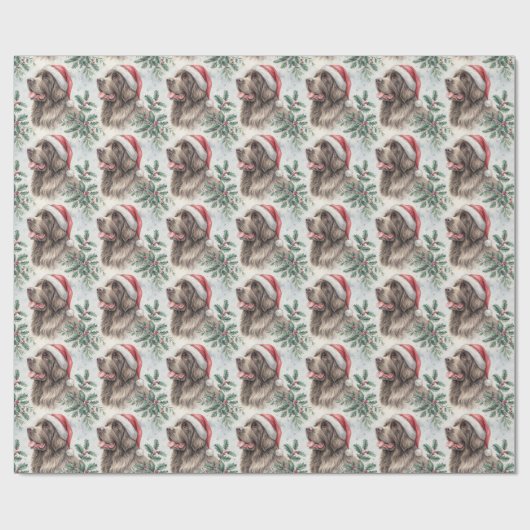 Newfoundland Dog Christmas Wrapping Paper Cadeaupapier (Vlak)